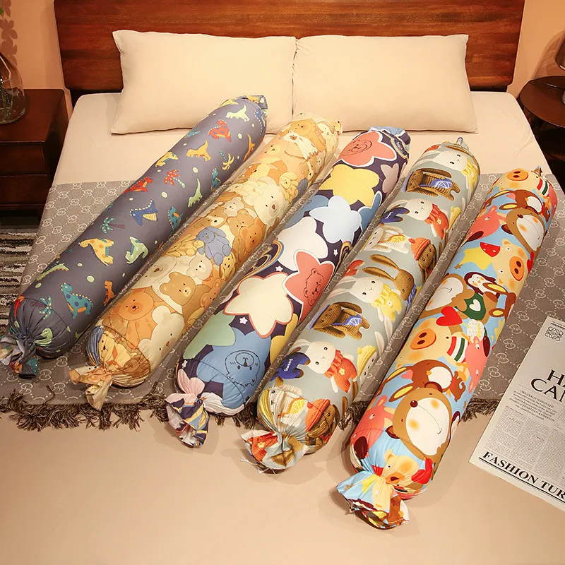 

180 см мультяшная длинная плюшевая подушка, игрушки, мягкая набивная Подушка для сна с рисунком медведя динозавра, Красивая Подушка для кровати, дивана, подарок для девочек