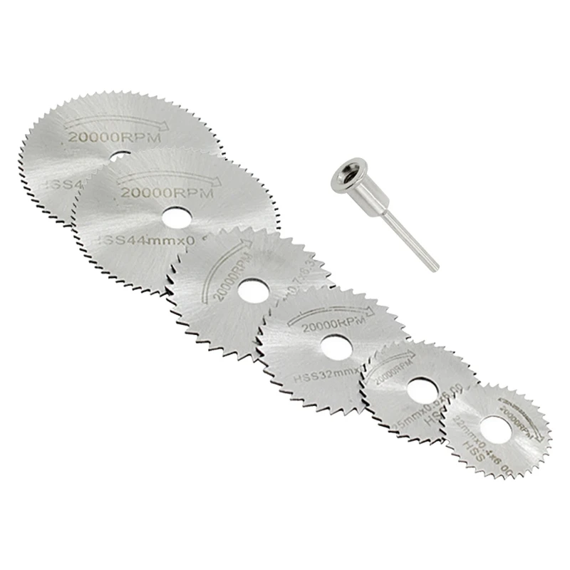 6pcs Mini Circular Saw Blade Electric Grinding Cutting Disc Rotary Tool for Dremel Metal Cutter Power Tool Wood Cutting Discs