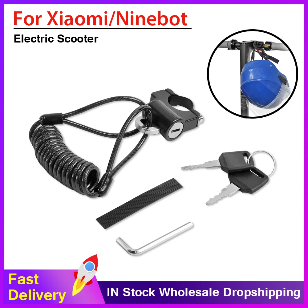 

Universal Helmet Lock Handlebar for Xiaomi M365/Pro for Ninebot Max G30 Electric Scooter Security Lock Cycling Equipment Parts