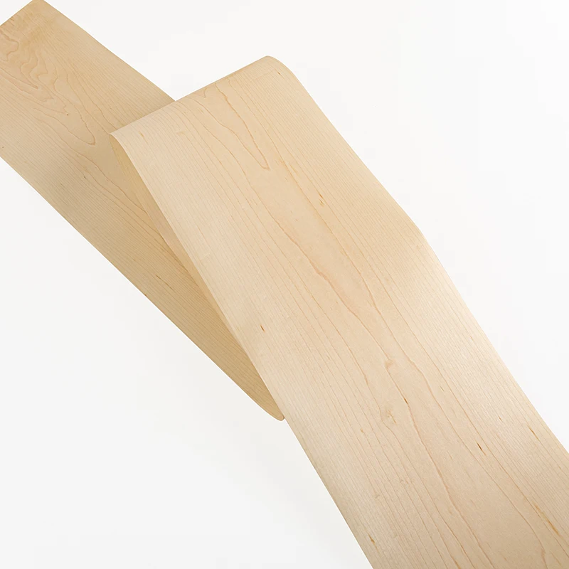 Natural Maple Wood Veneer Sheet 20*250cm for Furniture Tabletops Stereo Speakers Guitar Restoration