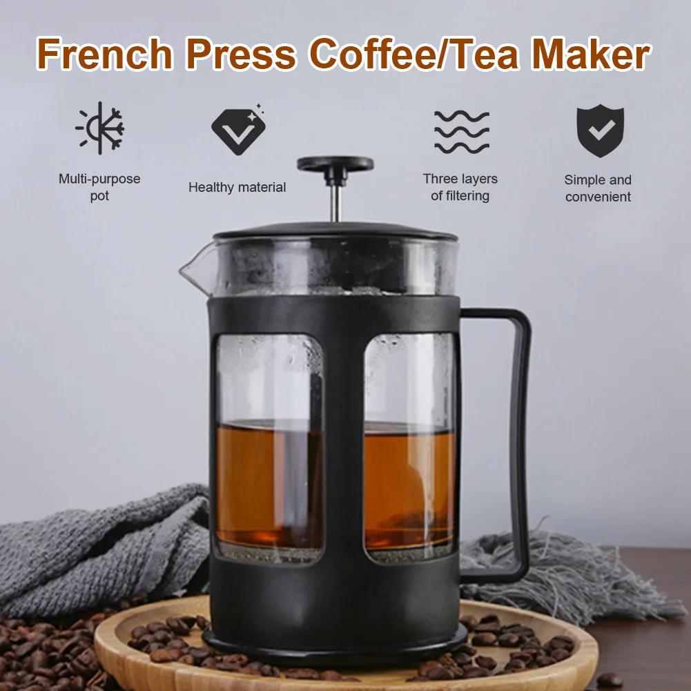 Tea Filter Plunger Coffee Maker 