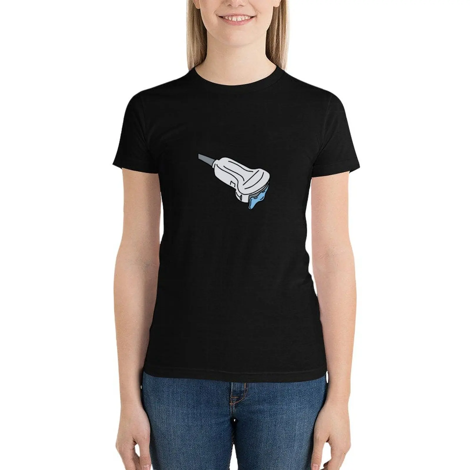 Ultrasound Transducer T-Shirt funny summer top Aesthetic clothing t-shirts for Women graphic tees funny