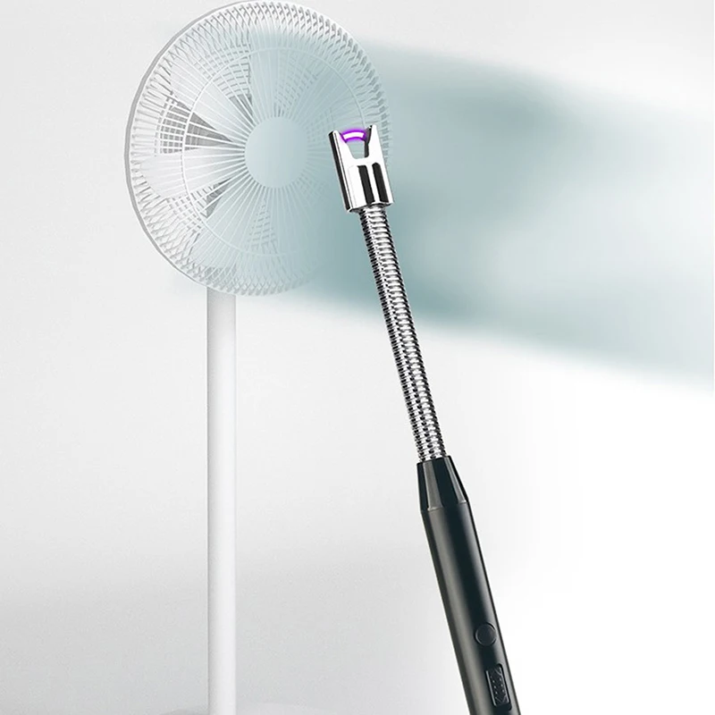 2025 New USB Rechargeable Windproof Flameless Electronic Pulse Ion Lighter, Suitable for 360 ° Rotation in Kitchen and Outdoor