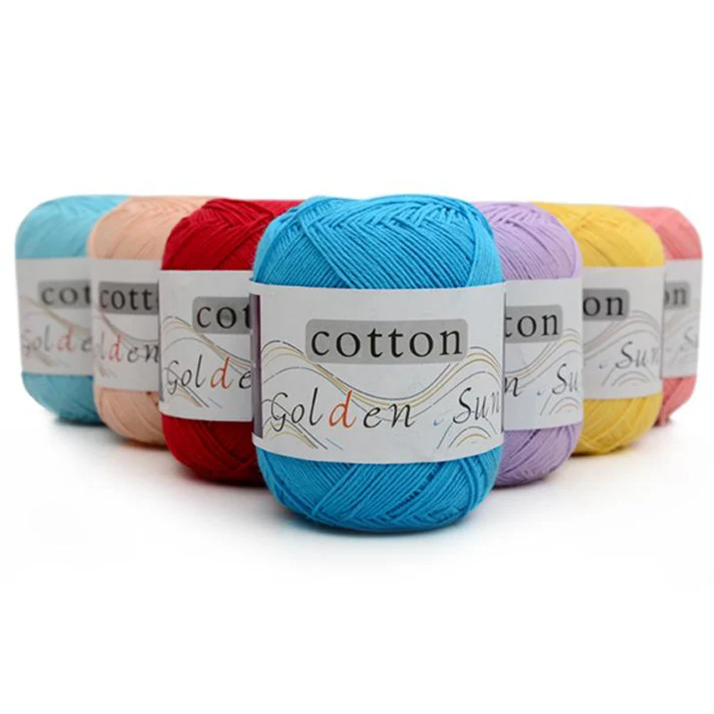 Cotton Yarn for Hand Knitting Yarns for Knitting and Crochet 8 ply Worsted Sweater Blanket 50g 200m Soft Yarn Needlework
