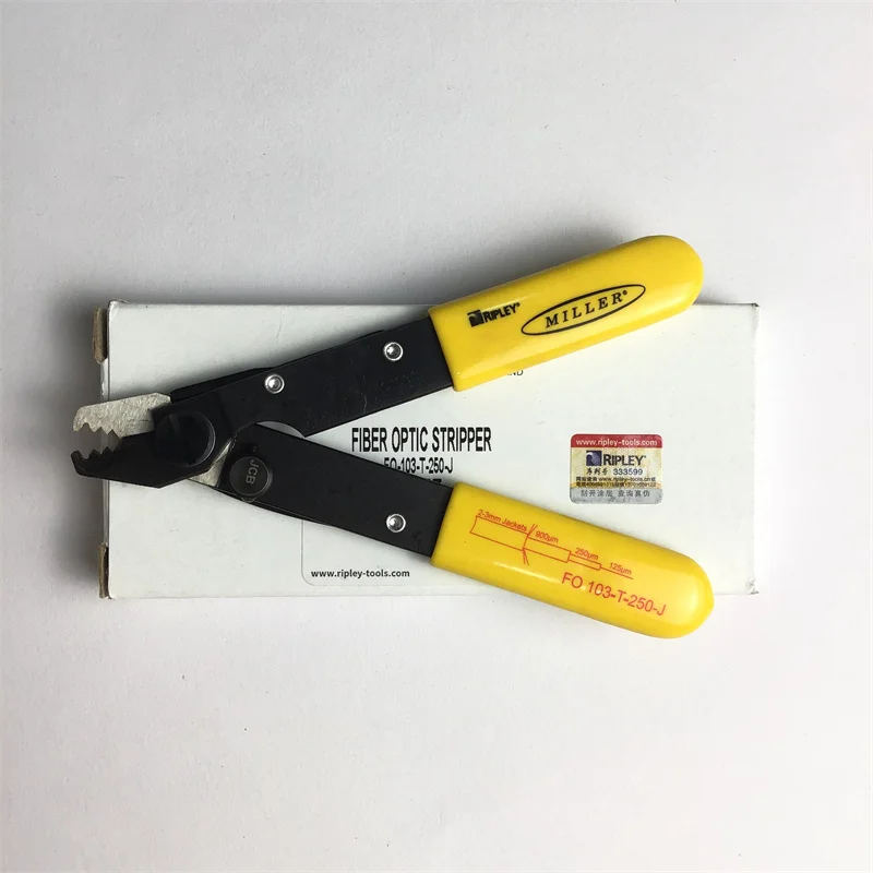 Miller Fiber Loose Tube Stripping Pliers, Original Imported, FO 103-T-250-J, Three Port, Three Holes