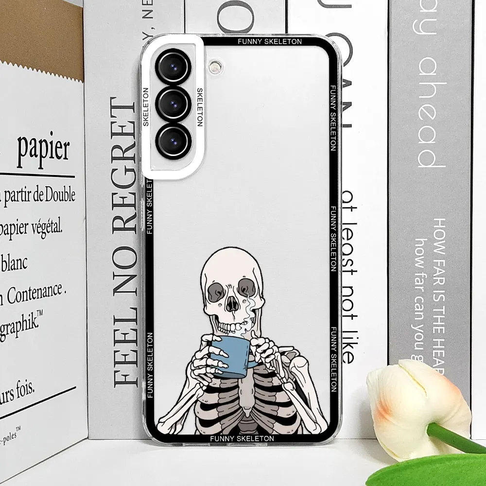 Artistic Funny Skeleton Skull Phone Case for Samsung Galaxy S25 S24 S23 Ultra S22 Plus S21 FE 5G Clear Soft Covers Couple Fundas 4 Artistic Funny Skeleton Skull Phone Case for Samsung Galaxy S25 S24 S23 Ultra S22 Plus S21 FE 5G Clear Soft Covers Couple Fundas – Bild 4