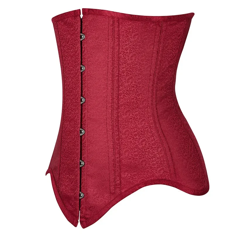 Description Picture 4 of itemLong Torso Red Underbust Corset Steampunk Corselet Top Hourglass Curve Shaper Slimming Waist Trainer