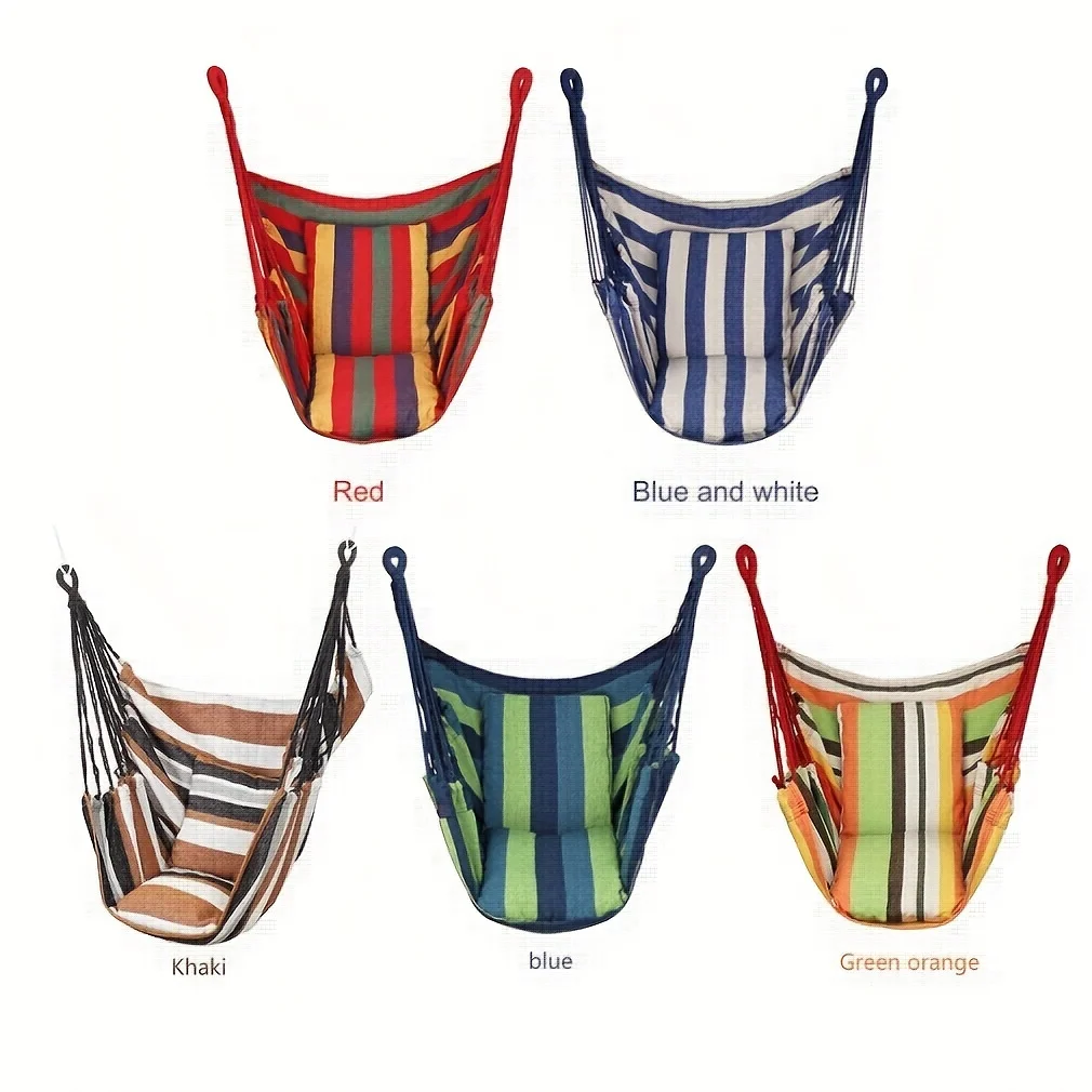 Hammock Chair 1pc Outdoor Canvas Leisure Swing Hanging Chair Without Pillow And Cushion Garden Leisure Furniture