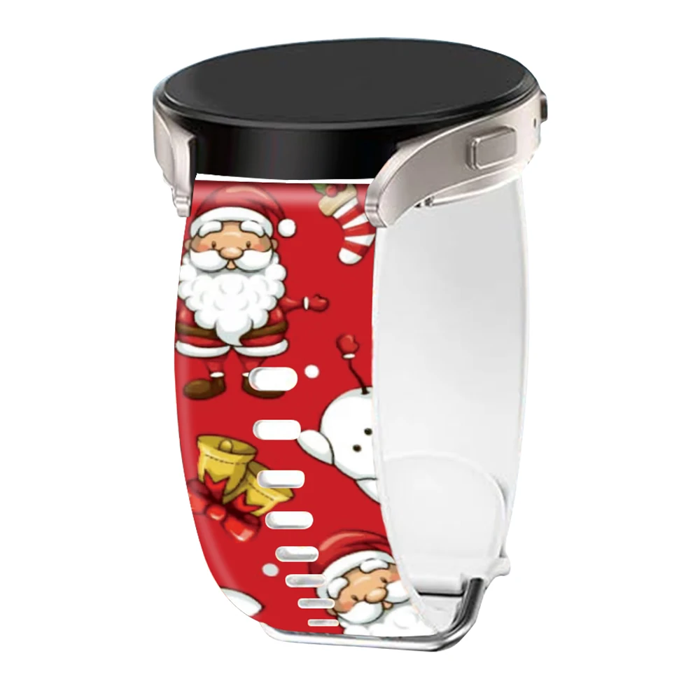 Christmas Holiday Silicone Watch Strap, 20-22mm Festive Replacement Band