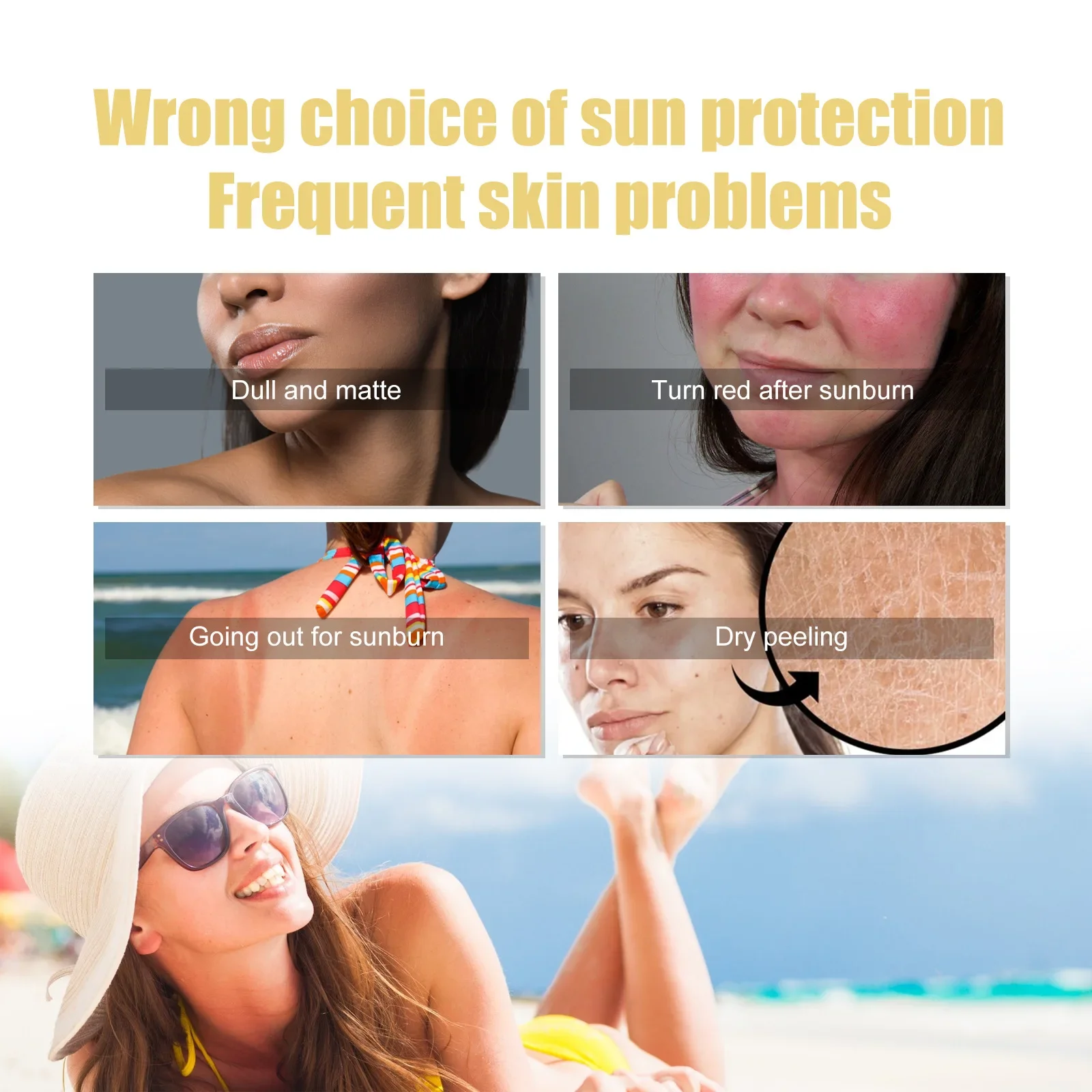 EELHOE Sunscreen Whitening Cream Spf50 Uv Protection Sunblock Brightening Face Body Blenching Skin Care Sun Protection Cream 20g