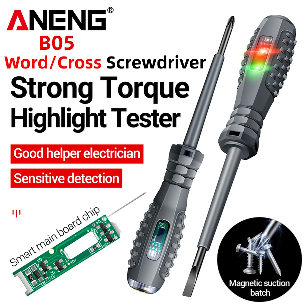 1-3 Set  ANENG B05 Screwdriver Kit  Word/cross Screwdrivers Indication Pen Meter Electric Pencil Electrician Tester Pen Tools 2