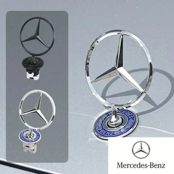 1Pcs Car Front Bonnet Emblem For Mercedes Benz W204 W220 C180 C200 E260 E300L Zinc Alloy Decorate Badge Auto Accessories 1