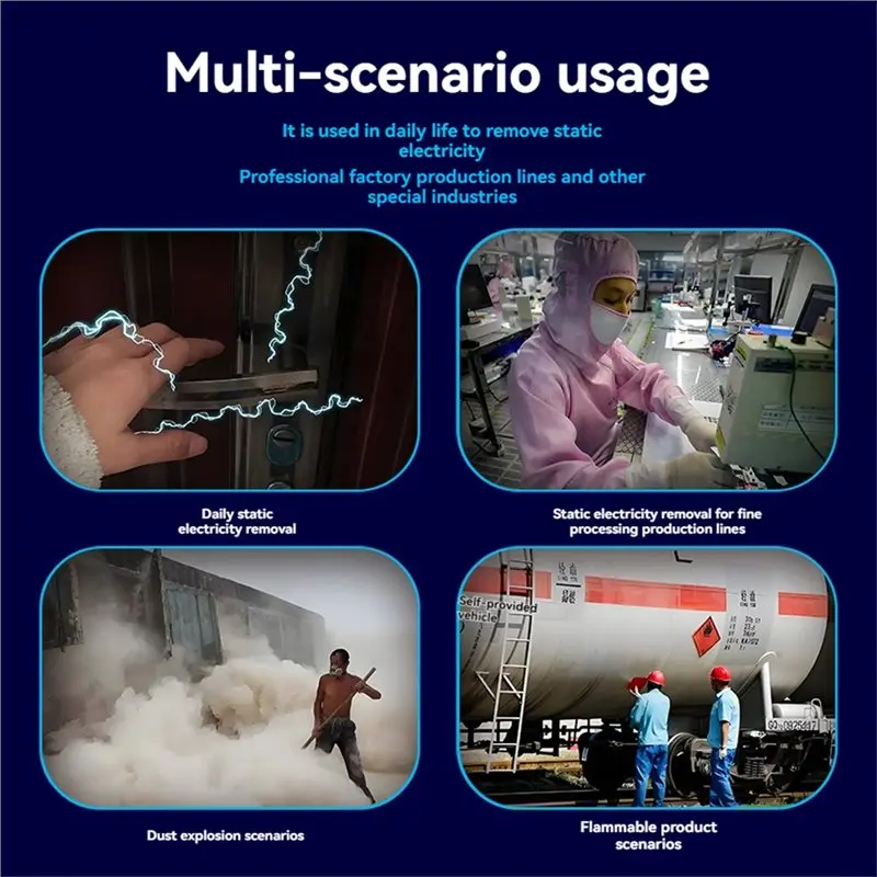 손목 스트랩 스마트 AI MCU 정전기 방지 팔찌 에너지 버클 정전기 제거 손목 밴드 겨울용