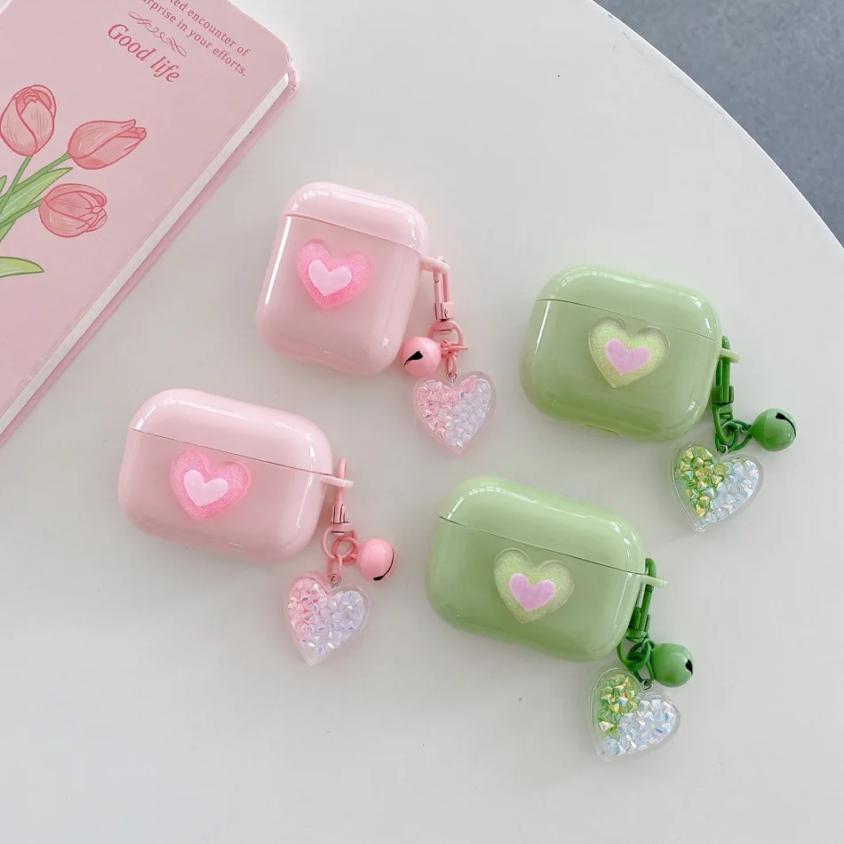Custodia Glitter Love Per Airpods Pro 2 3 Custodia In Silicone Airpod Pro Auricolare Protect Cover Airpod 2 Hearphone Cover Airpod 3