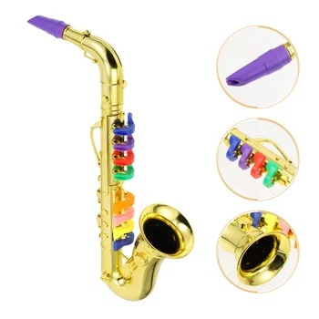Fake Saxophone Toy Simulation Music Saxophone Model Children's Music Toy Trumpet Musical Wind Instruments Kids Birthday 1