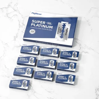 Strumento da barbiere professionale Sicurezza a doppio bordo con lame di rasoio classiche retrò in acciaio inossidabile per rasatura e depilazione da uomo 1