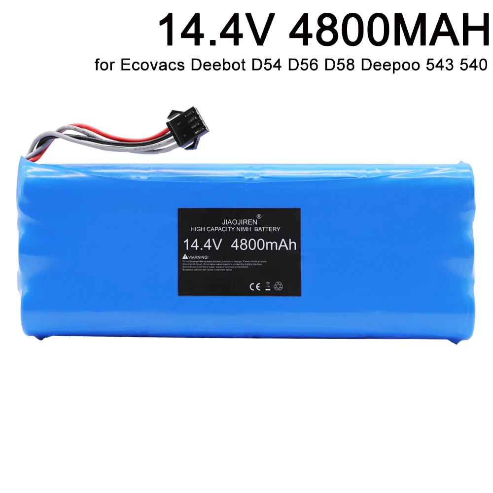 

14.4V Battery for Ecovacs Deebot D54 D56 D58 Deepoo 543 540 550 560 570 580 Vacumm Cleaner battery SC 4800mAh NIMH Battery