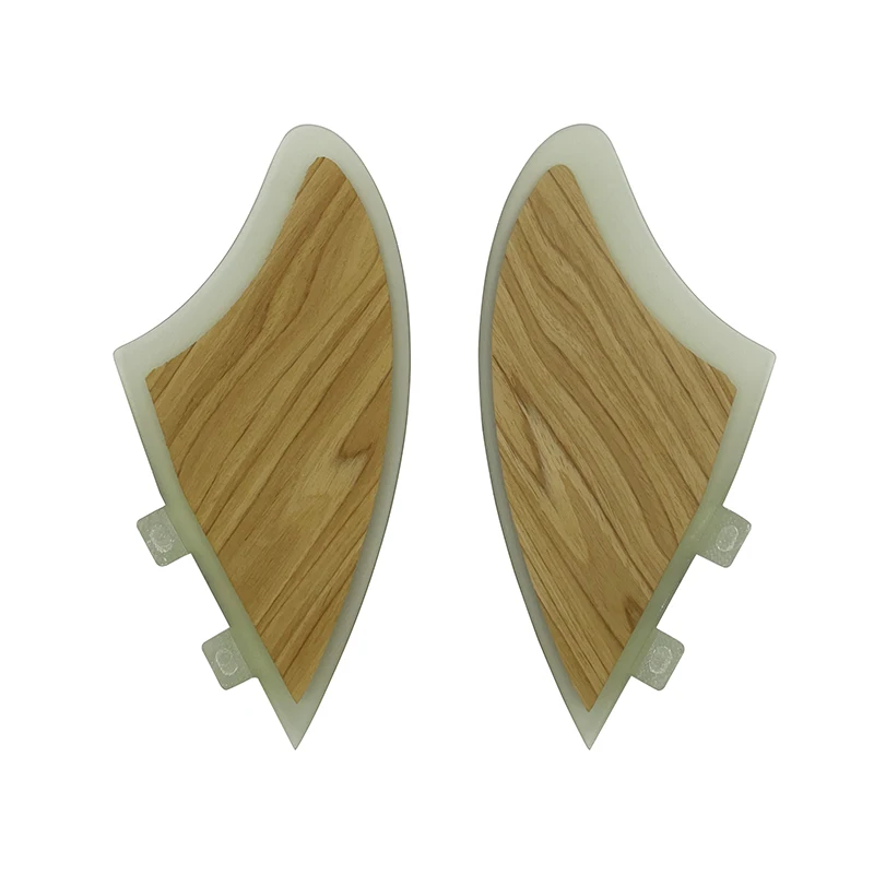Surfing Bamboo Fins UPSURF FCS Twin tabs Fins High Performance Fiberglass K2 Surfboard Fin Keel Funboard For Water Sport