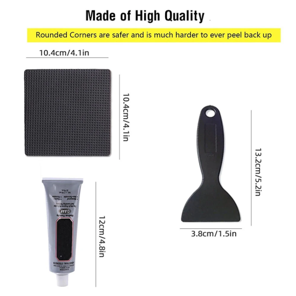 Trampoline Fix Repair Kit Waterproof Trampoline Mat Patches 4x4inch Square Repair Holes Or Tears in A Trampoline Mat