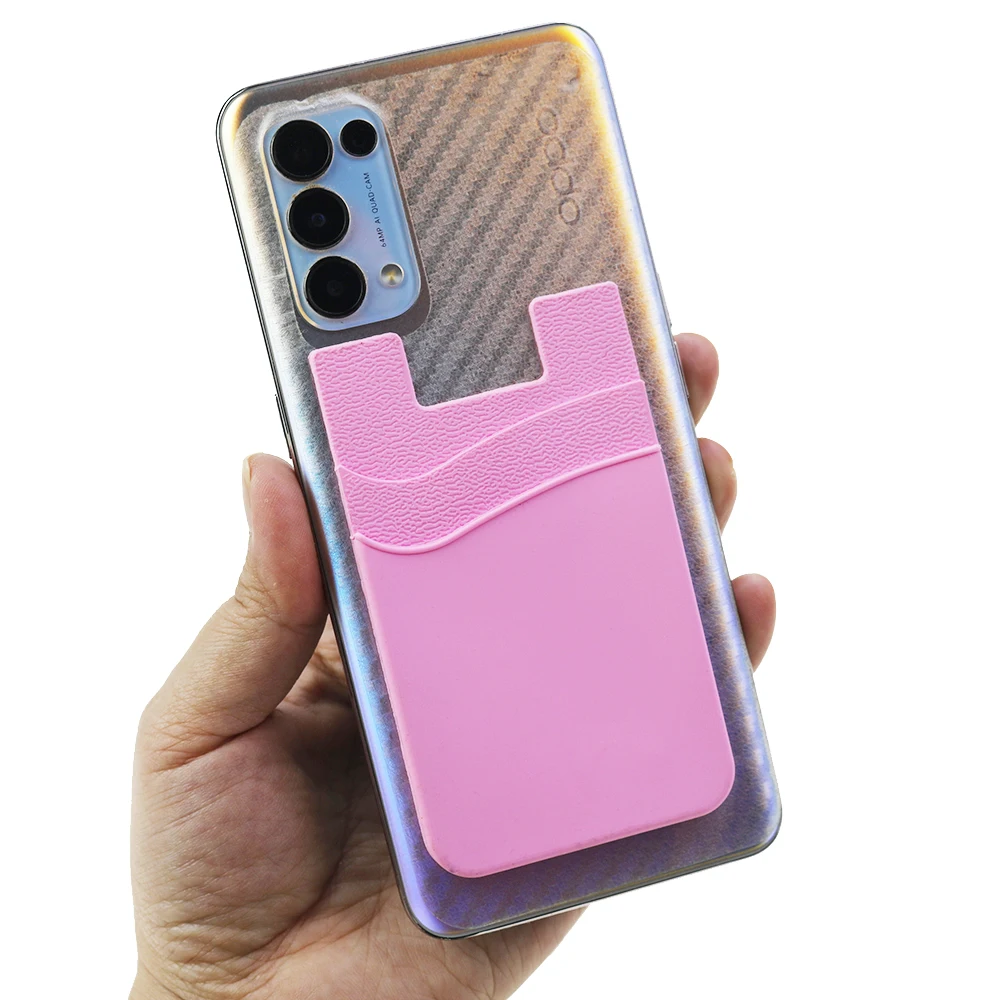 Silicone Adhesive Card Holder Wallet for Mobile Phones – Soft, Secure, and Convenient