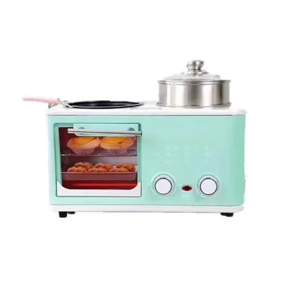 Multi Function Breakfast Maker Machine With Toast Oven Frying Pan Boiler Steamer 4 In 1 Breakfast Machine