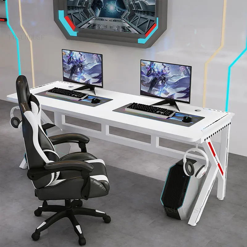 Table de rangement pour ordinateur gamer, bureau de jeu, coin optimiste,  table de travail, étagère, meubles de bureau à domicile - AliExpress