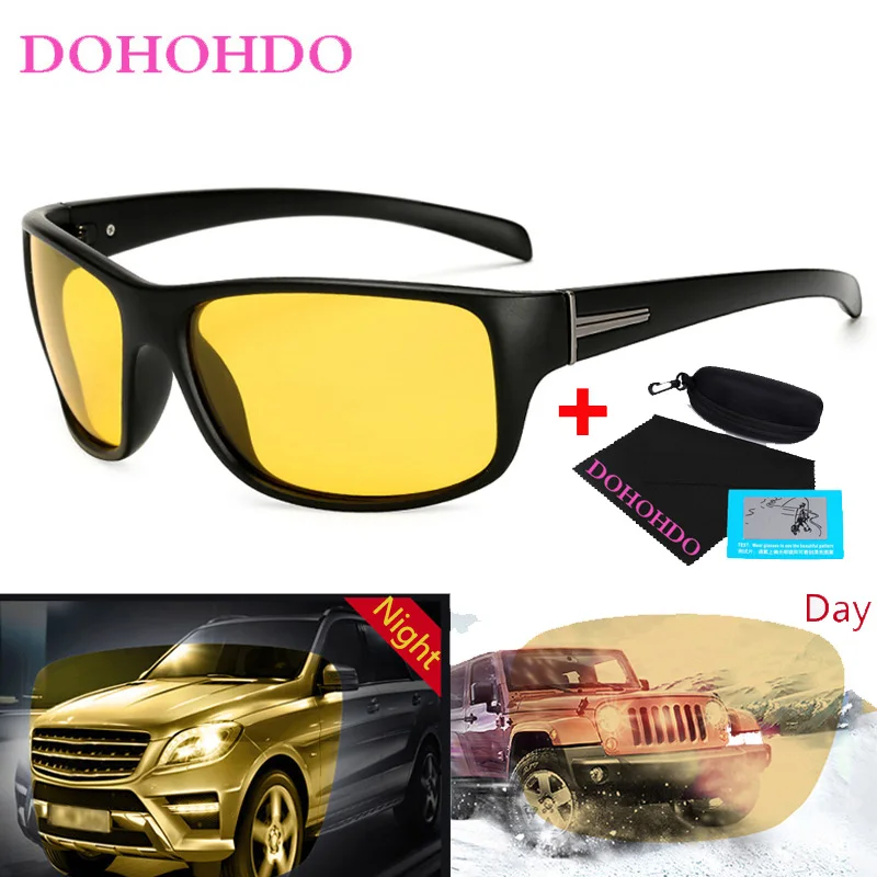 DOHOHDO Night Vision Glasses Driving Polarized Sunglasses for Men Women Brand Designer Goggles Eyewear HD Pilot Sun Glasses UV400
