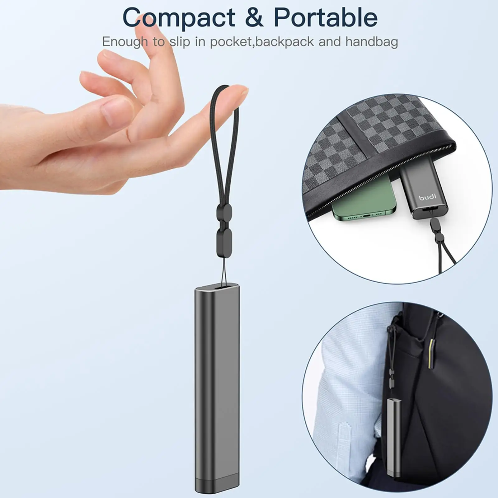BUDI Multi-functional Cable Stick Adapter Portable Card Storage Data Cable Usb Box Universal Phone Accessories cable adapter