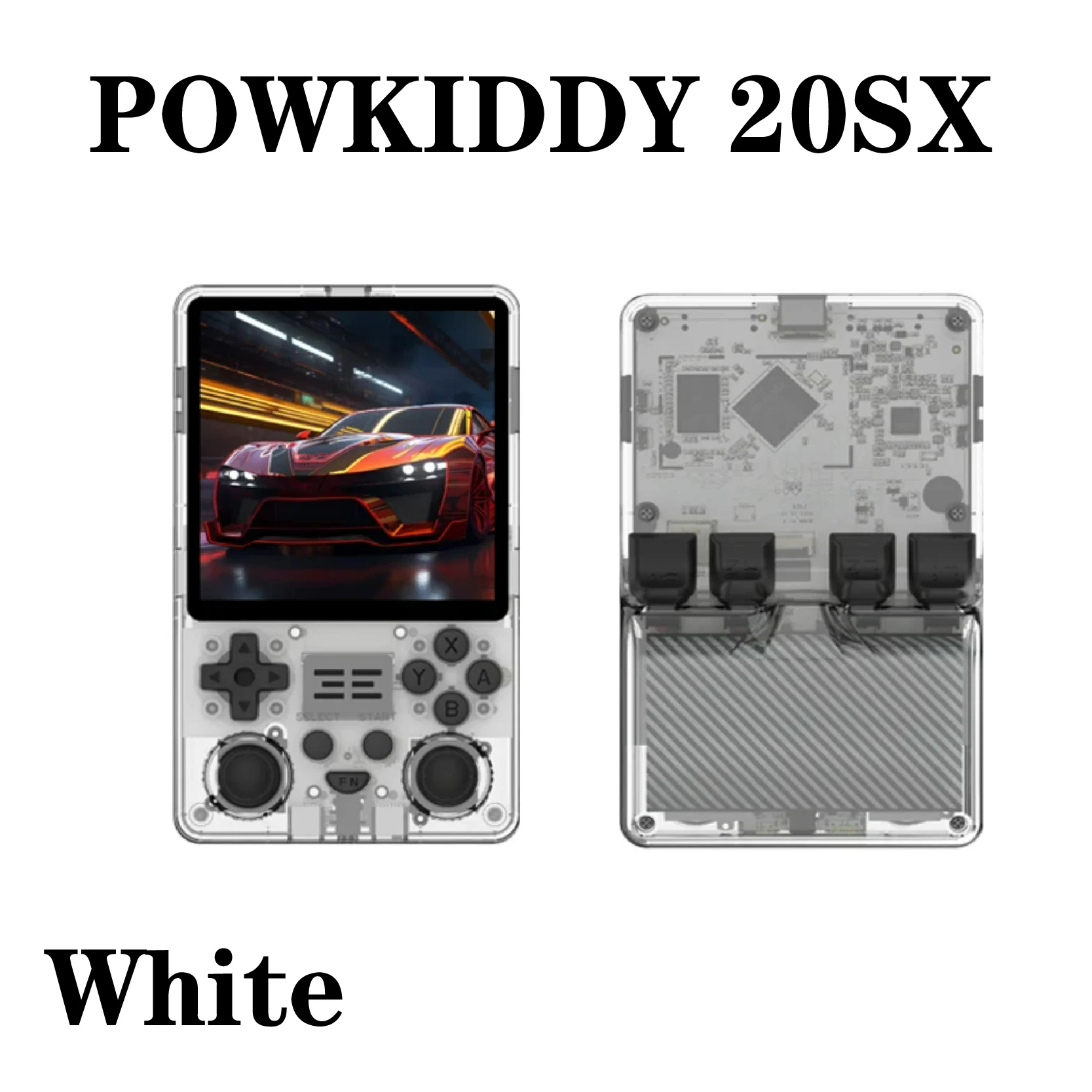 ポータブルコンソールPOWKIDDY-RGB20SX,Linuxシステム,4インチips 