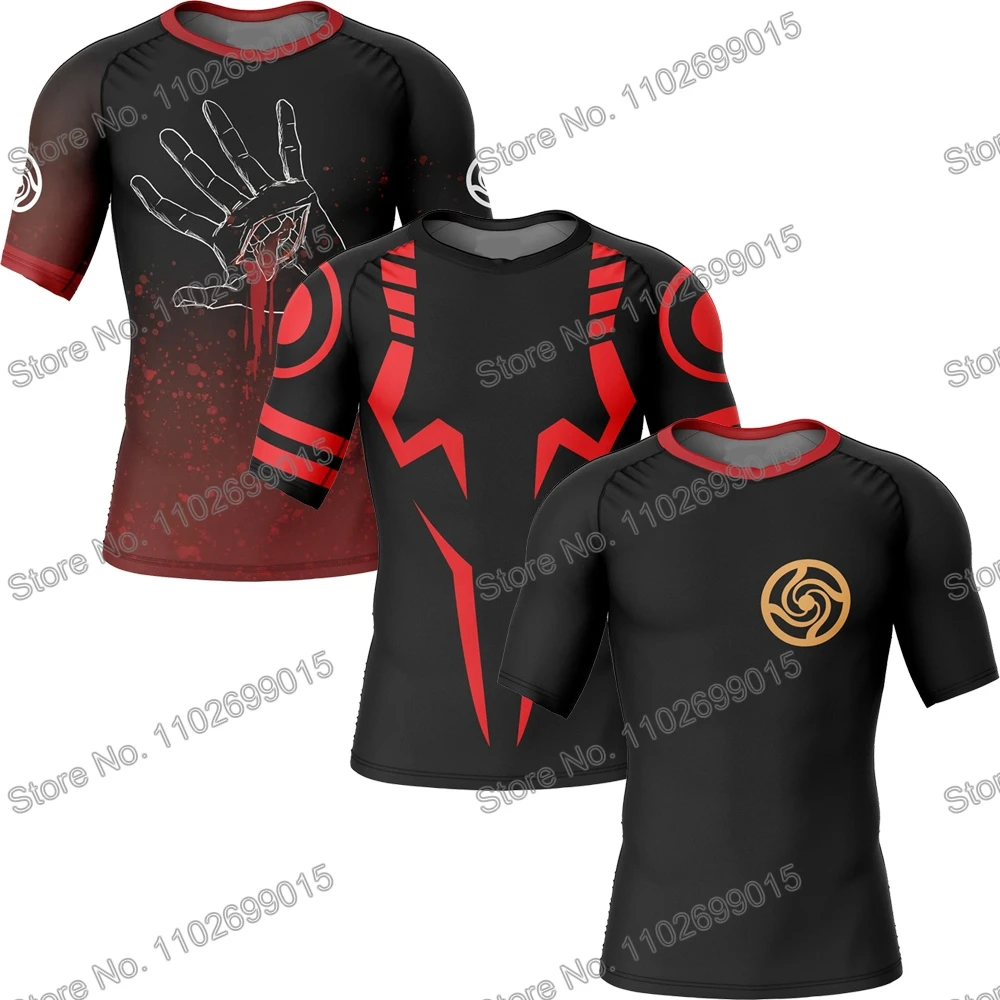 Jujutsu Kaisen Surfing Clothing Swimsuit Men Rash Guard Short Sleeve UV Protection Diving Summer UPF 50+ Beach Tights Women Surf