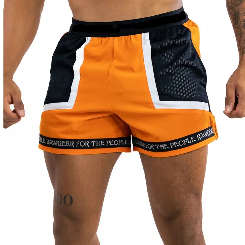 best casual shorts for men Men Gym Fitness Bodybuilding Sweatpants Fashion Print Black Patchwork Running Shorts Male Summer Workout Training Sport Shorts casual shorts for women