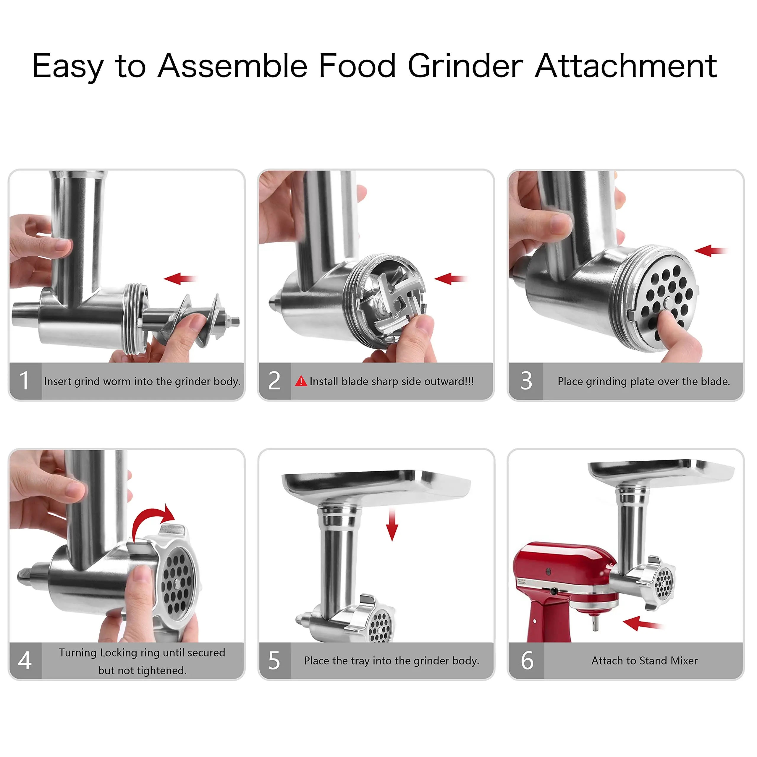 KitchenAid® Mixer Metal Food Grinder Attachment