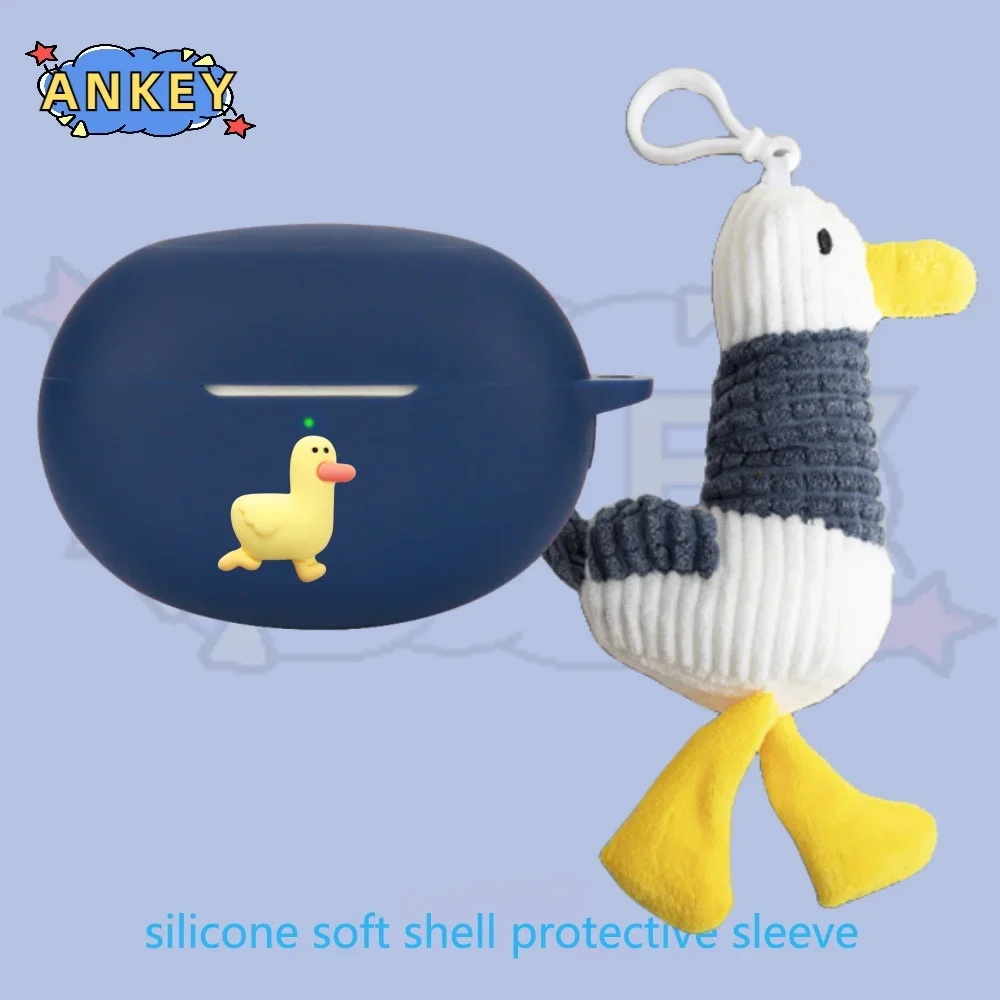 Custodia Per Realme Buds Air 5 Pro T100 Air 2 Air 3 Neo Auricolare Silicone Lovely Duck Auricolari Custodia Protettiva Morbida Per Cuffie