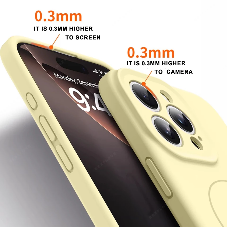Magnetic Lanyard Phone Case with Wrist Strap and Liquid Silicone Protector Cover