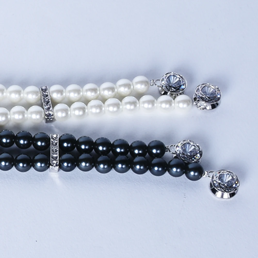 HOWAWAY Round Imitation Pearl Choker Necklace Multi Strands Choker 20s Flapper Necklace diy handmade bead necklace  Themed Party