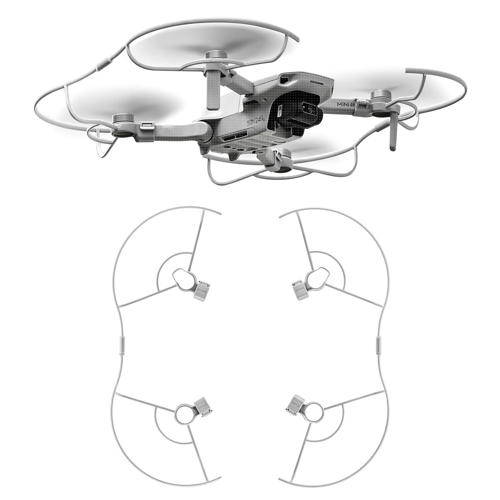 Protection Hélices Drone DJI Mini 4K/Mini 2 SE - 360° Sécurité