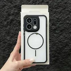 Sleek Magnetic Anti - Drop Matte Cooling Phone Case with Wireless Charging Support for OPPO Find X9 (Translucent white)