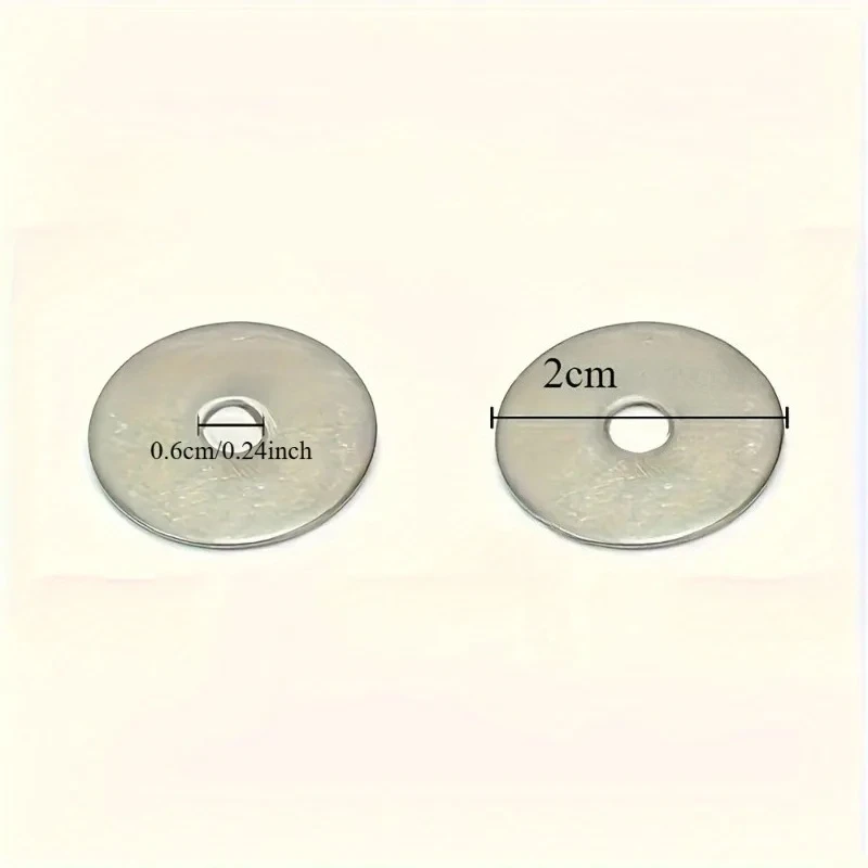 50-Pack Galvanized Thickened Metal Washers - Rustproof Flat Spacers