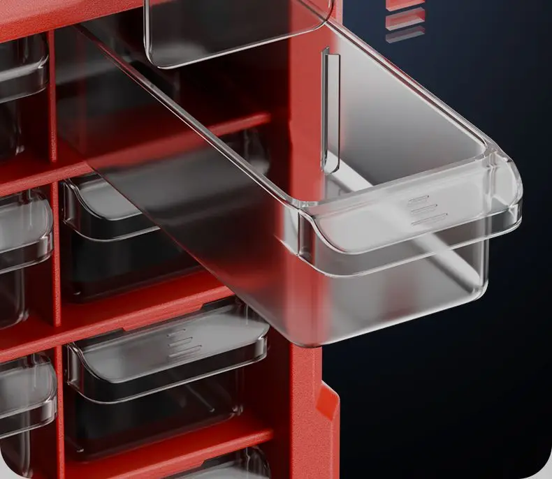 Hartplastik-Organisationsboxen, Werkzeugteile, Schrauben-Aufbewahrungsbox, Werkzeugtruhe, Schubladen, Arbeiten, professionelle Verpackung von Heimwerkzeugen – Detail 8