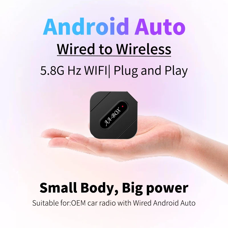 Mini Android Auto Carplay Wireless Adapter AI Box Car OEM Wired Android