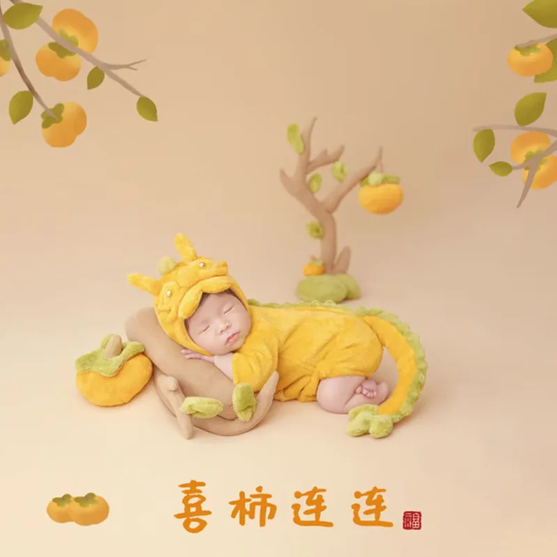 

❤️Newborn Photography Clothing Cute Dragon Hat+Jumpsuit 2Pcs/Set Baby Photo Props Accessories Studio Shoot Clothes Outfits