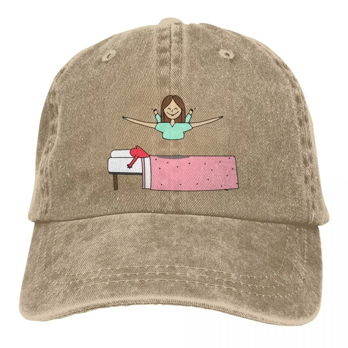 Men Women Enfermera En Apuros Nurse Baseball Cap Vintage Distressed Washed Humor Cartoon Nurse Snapback Hat Adjustable