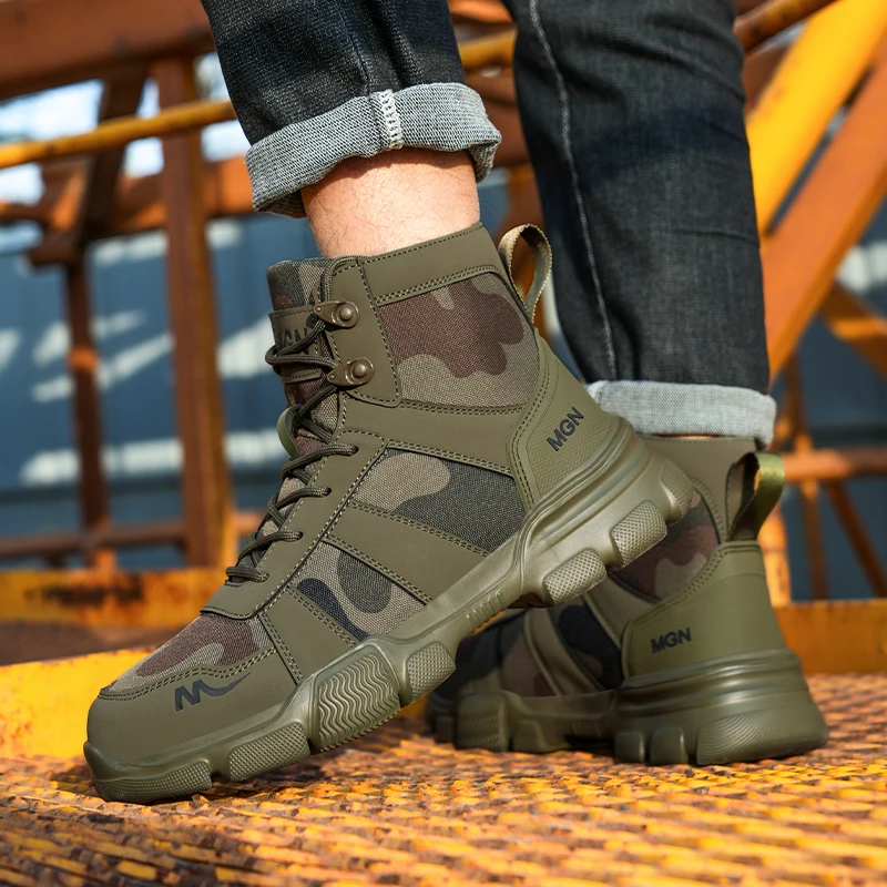 Camouflage Steel Toe Boots 2