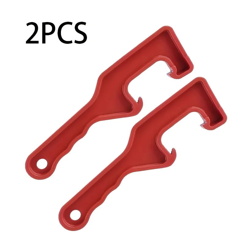 Confezione da 2, Strumento per Aprire Coperchi di Secchi da 18,93 L, Sollevatore per Coperchi di Secchi in Plastica, Apriscatole, Rimuovi Coperchi per Secchi di Vernice (Rosso)