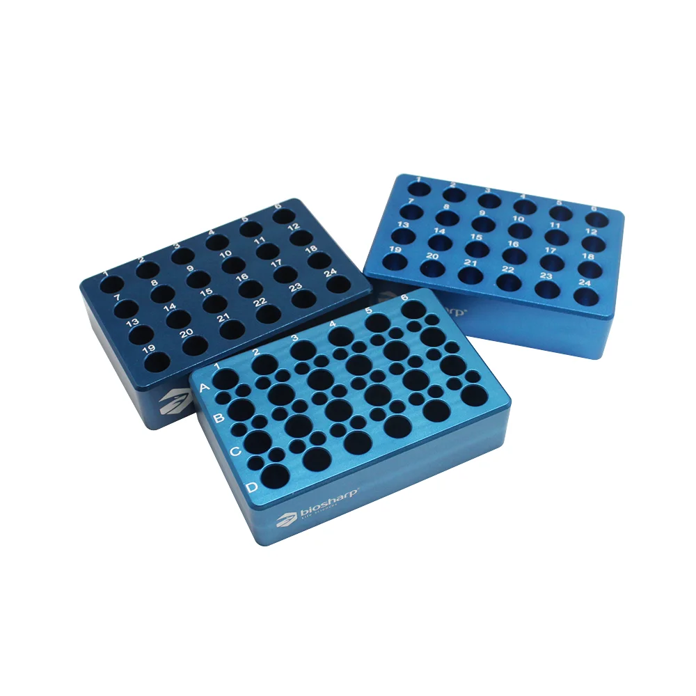 Biosharp Low Temperature Metal Ice Box Laboratory PCR Centrifuge Tube Rack Pre-cooled Metal Plate 0.2ml/1.5ml/2.0ml/ centrifuge tube