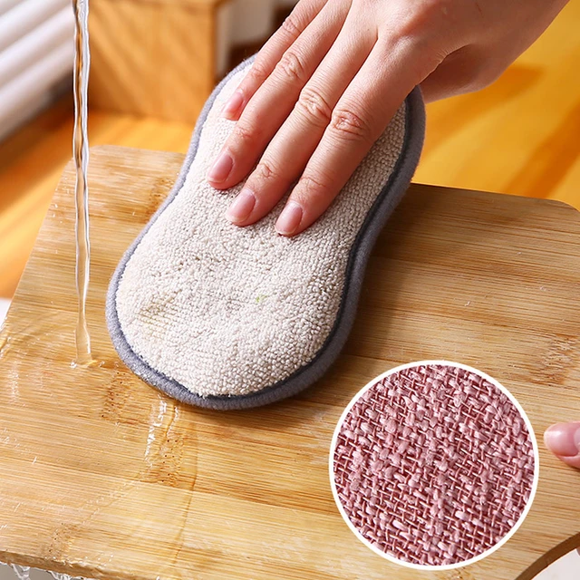 Household Double Sided Kitchen Cleaning Sponge Kitchen Cleaning Sponge  Scrubber Sponges For Dishwashing Bathroom Accessories - AliExpress