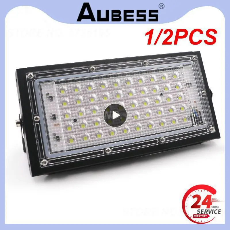 

1/2PCS Led Flood Light 50W 220V Outdoor Floodlight IP65 Waterproof LED Street Lamp Cold/Warm white Red Green Blue RGB Spotlight