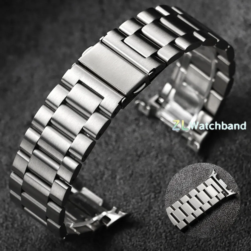 Premium Stainless Steel Watchband Bracelet - Universal Fit, Metal Design