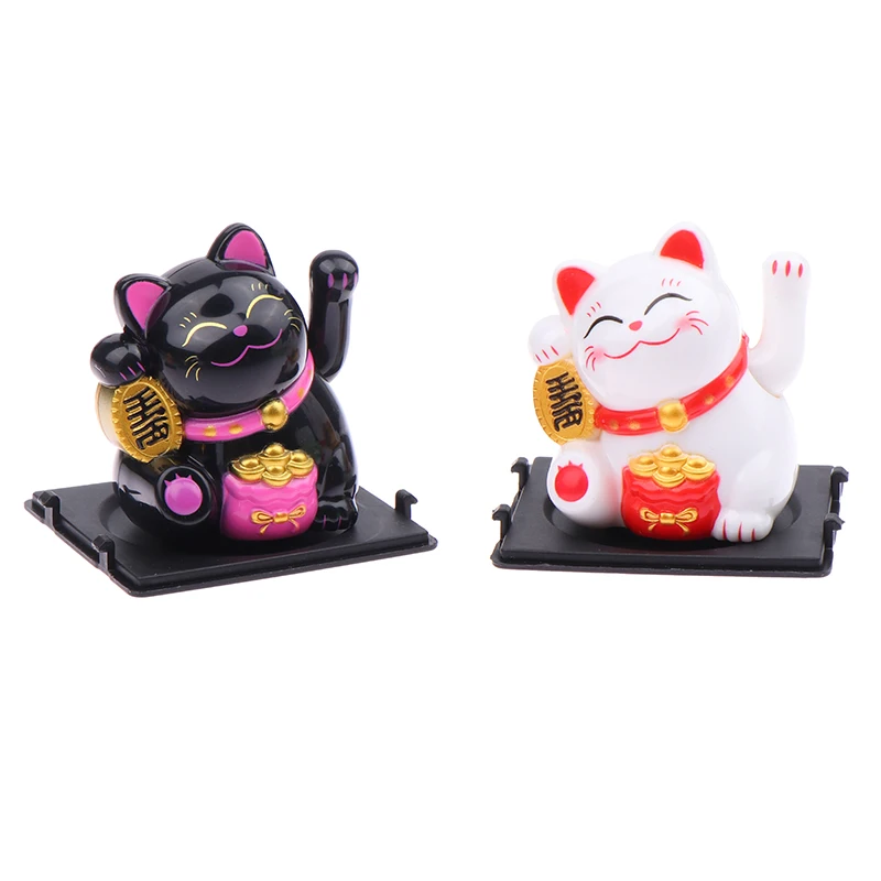 태양열 자동 손짓 고양이 흔드는 행운의 고양이, 사무실 장식, 자동차 장식, 생일 선물, 홈 데코