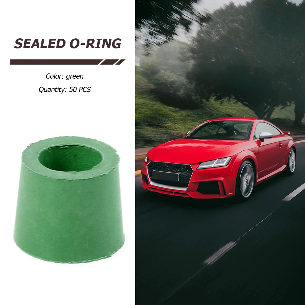 Repair Rubber Sealing O-ring 50pcs A/C 1/4 inch Green Outdoor Charging Hose Manifold Anti-resistance Repairing Parts